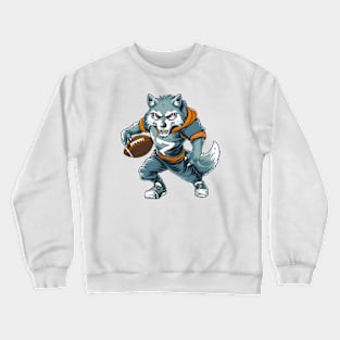 Wolf American Football Crewneck Sweatshirt